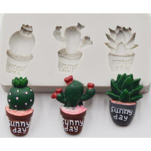 1PCS Succulent Shape Silicone Mold DIY Cookies Chocolate Mould Fondant Cake Baking Decoration Tools