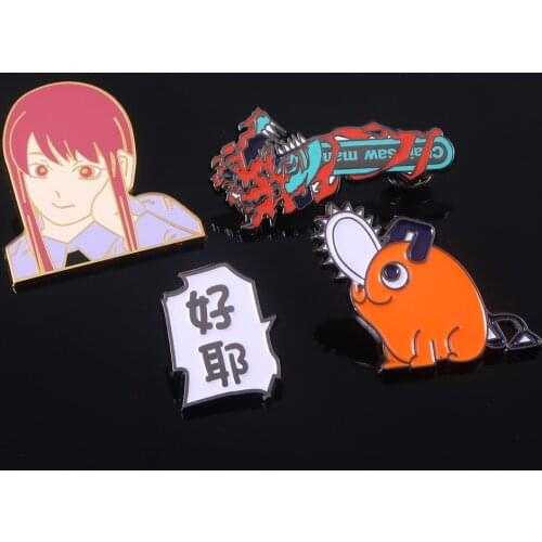 Anime Chainsaw Man Pins Brooch Cartoon Pochita Makima Denji Chainsaw Devil Enamel Badge Brooches Lapel Pin Jewelry Gift