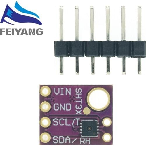 10PCS SHT31 Temperature SHT31-D Humidity Sensor Module Microcontroller IIC I2C Breakout Weather 3V 5V Compliant For Arduino