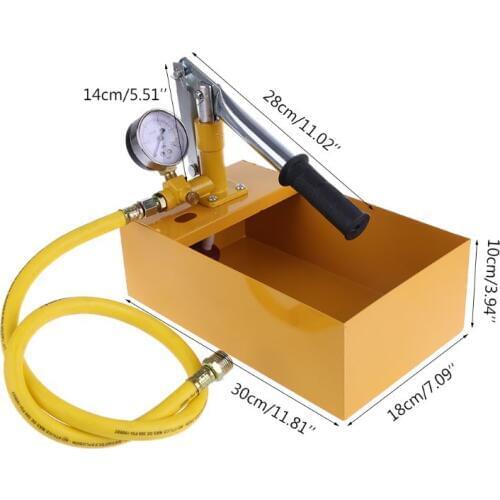 2.5MPa 25KG Water pressure gauge manometer Manual Hydraulic Test Pressure Tester Water Pump Machine with G1/2" Hose