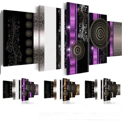 2019 Unframed Abstract Pattern Modern Wall Painting on Canvas with Metallic Oil Painting Unframed Home Decoration,No Frame