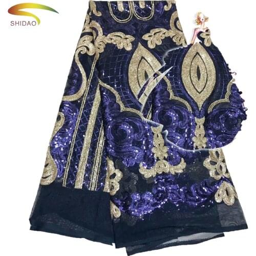 2020 new arrival French lace dress high quality embroidery sequins lace fabric for African wedding JF44701-JF44703