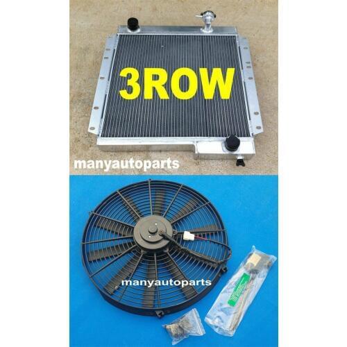 3 Row Aluminum Radiator for TOYOTA Land cruiser FJ40 FJ45 landcruiser +16" FAN