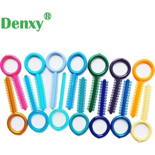 Denxy 5bag Dental Ligature Tie Orthodontic Elastic Rubber Bands Dental Teeth Whitening Dental Elastic Orthodontic Bracket Dental