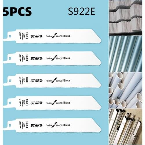 5pcs 150mm Reciprocating Saw Blades S922EF Multi-Functional Saw Cutter 6'' 18TPI Blades For Metal PVC Pipe Cutting Tool Parts