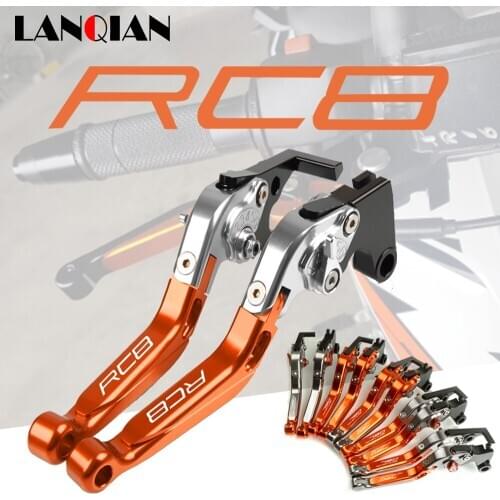 For RC8 RC8R Motorcycle Accessories Aluminum Folding Extendable Adjustable Brake Clutch Levers RC8 RC8 R 2009-2016 2014 2015