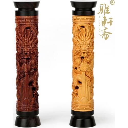 Buxus arborescens type dragon carved rosewood sandalwood incense incense tube horizontal line copper incense censer pomander inc