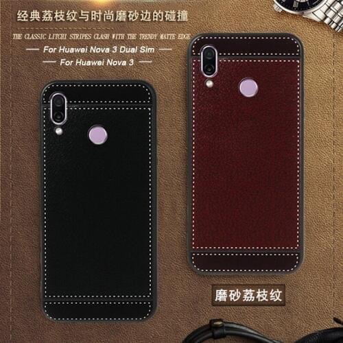 Funda for Huawei Nova 3 Dual Sim PAR-LX1 LX1M LX9 TL20 AL00 Case leather 6.3" Soft siliconeCover for Huawei Nova 3 Case Luruxy