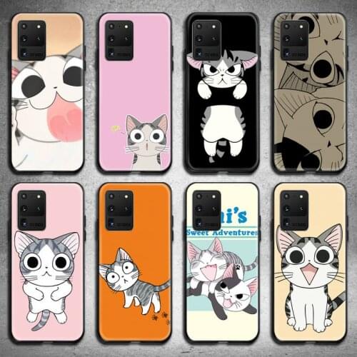 Anime Cartoon Chis Sweet Home Cat Phone Case For Samsung Galaxy S21 Plus Ultra S20 FE M11 S8 S9 plus S10 5G lite 2020