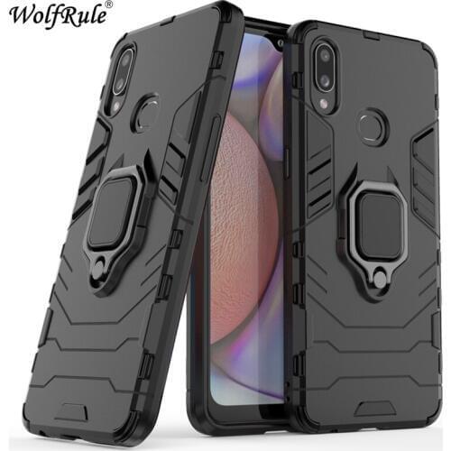 For Samsung Galaxy A10S Phone Case TPU Hard PC For Samsung A10S Case Ring Holder Stand Magnetic Armor Case SM-A107F 6.2"