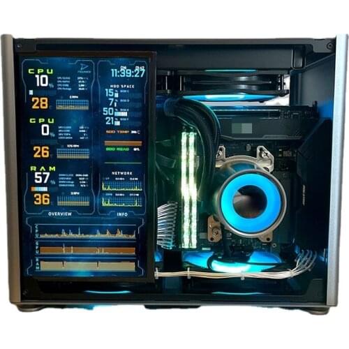 A4 Temperature Status Screen ITX/MATX Chassis Auxiliary Screen Mini DIY Computer Monitor Dynamic Light Board Boot Auto Start