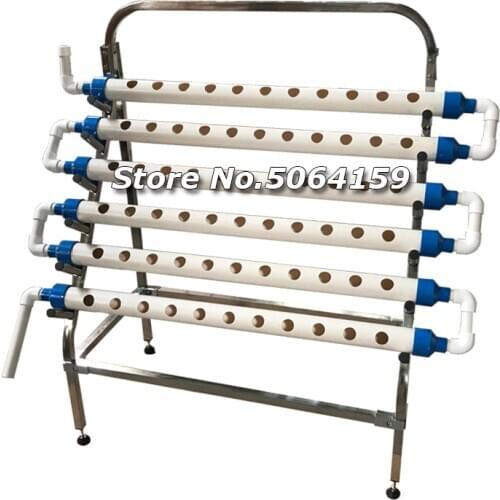 Hydroponic System Pots to Grow Kit Equipment Garden Vegetables Planting Box 66 Holes Hydroponic Rack Holder Soilless Seedling