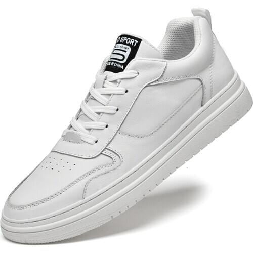 Black Men Casual Shoes Lace-up Men Shoes Big Size 37-46 Comfortable Breathable Walking Sneakers Tenis Masculino White