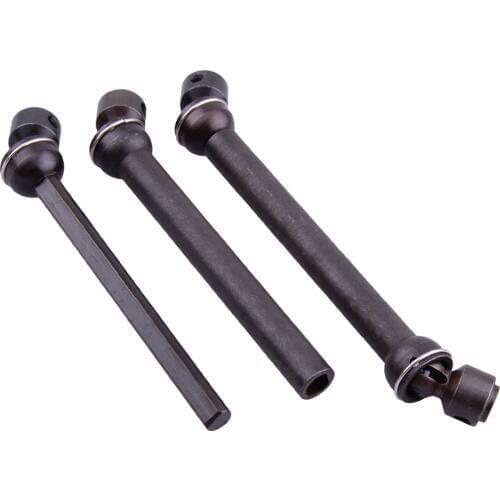 LETAOSK 2 Set Hard Steel Universal Drive Shaft 110mm-150mm fit for SCX10 D90 RC4WD Crawler Built-in Anti-shedding