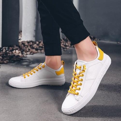 Fashion Spring Autumn White Men Shoes Mens Casual Street Cool Man Flat Shoes For Men Running Walking Sneakers Footwear