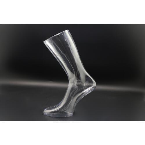 High Level Fashionable Clear Foot Mannequin Transparent Mannequin Foot Model Hot Sale