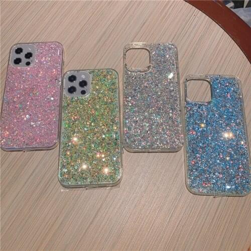 Fashion Glitter Sequins Soft Phone Cases For Xiaomi Mi 10T Lite 11 POCO X3 NFC M3 F3 Redmi Note 10 9 8 9t 9c 7 k30 Clear Cover