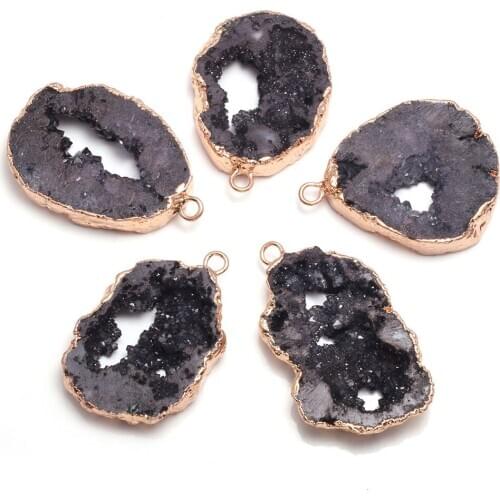 Natural Semi Precious Stone Pendant Irregular Agates For Jewelry Making DIY Necklace Bracelets Package Sale 40-45mm -30-35mm