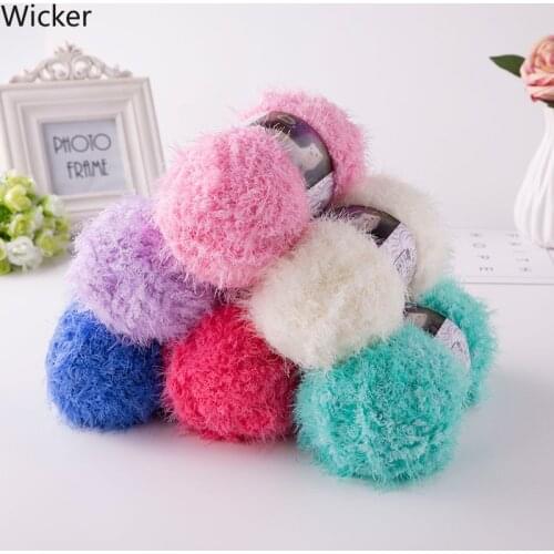 Novelty Eyelash Yarn 100 G Warm Long Plush Faux Fur Yarn Fluffy Mink Yarn for DIY Hand Knitting Overcoat Jacket Crochet Sweater