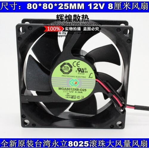 NEW FOR MAGIC Protechnic MGA8012XB-O25 8025 12V 0.39A 8CM Ball bearing cooling fan