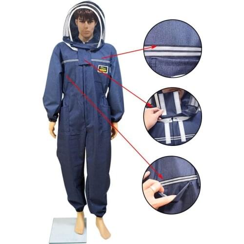 Bee Farm Worker Beekeeping Overalls Suit Ventilated Beekeeping Gear Bee Suit with Fencing Veils Safe Protected for Beekeeper