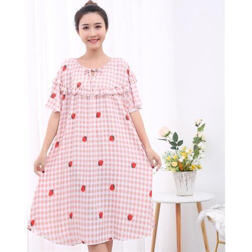Sexy Sleepwear Women Nightgown Comfy Sleep Shirt Soft Cotton Sleep Dress Short Sleeve Casual Night Dress Loose Oversized Dress