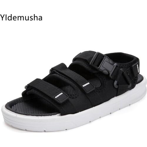 Summer Sport Men‘s Sandals Black Mens Comfortable Soft Sole Shoes 2021 New Fashion Waterproof Casual Beach Non-Slip Shoes