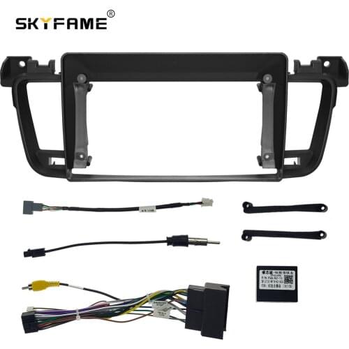 SKYFAME Car Frame Cable Canbus For PEUGEOT 508 2012-2016 Screen Dask Kit Fascia Frame Fitting Kit