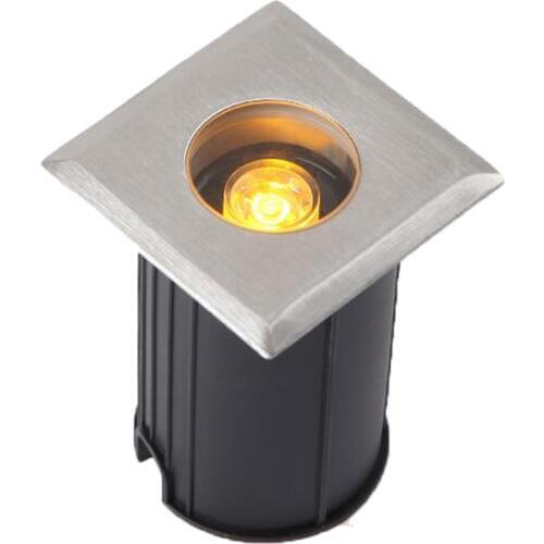 LED Underground Light 1W Square Floor Lamp Outdoor Ground Spot Landscape Garden Square Path Buried Yard 85-265V DC12V IP68