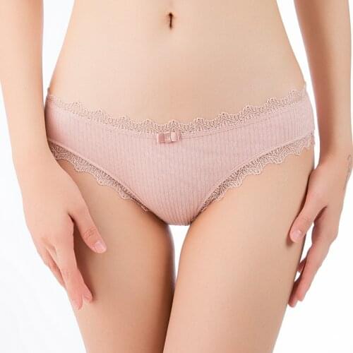 Seamless cute bowknot girl student panties soft comfortable fashion panties Womens sexy lace panties bikini super soft panties