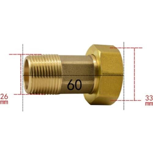 1" BSP Female To 3/4" BSP Male Lengthen Brass Union Pipe Fitting Water Gas Oil For Water Meter
