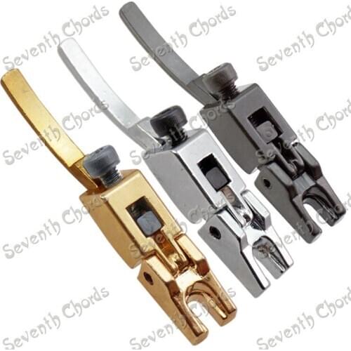 1 Pcs Vintage Tremolo Bridge Locked String Bridge Saddle for Electric Guitar / Golden & Black & Chrome For choose