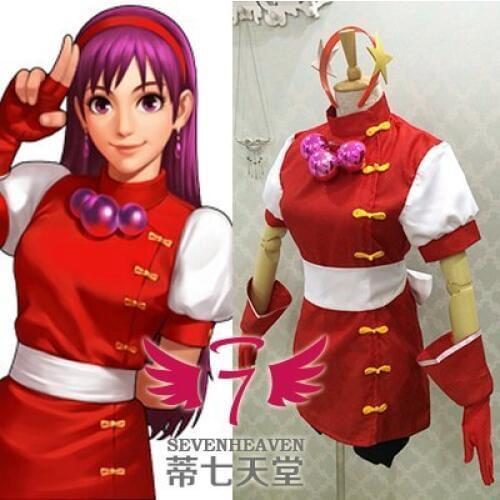 High Quality Full set The King of Fighters 98 KOF Asamiya Athena Cosplay Costume any size