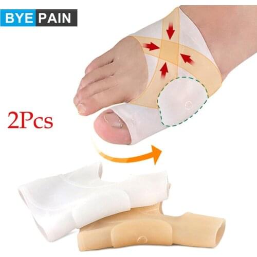 1 Pair Gel Pad Bunion Protector Sleeves Corrector Pad with Gel Toe Separators Spacers for Hallux Valgus Bunion