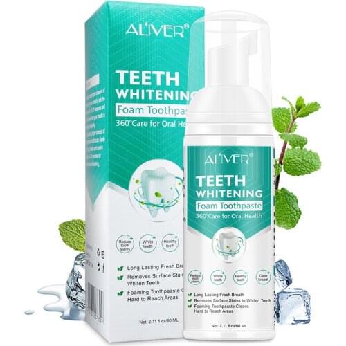 Toothpaste Whitening Foam Natural Mouth Wash Mousse Teeth Whitening Teethpaste Oral Hygiene Breath Dental Tool 60ml