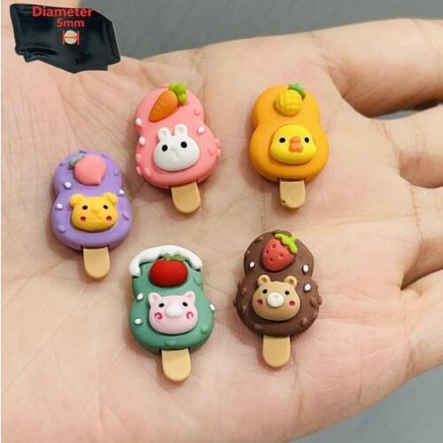 1PCS Resin Cute Cartoon Fridge Magnetic Sticker Kawaii Ice Cream Peach Radish Pineapple Apple Refrigerator Magnet DIY Photo Wall
