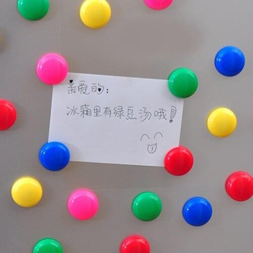 10 Pcs/Lot Colorful Circular Plastic Fridge Magnets Whiteboard Sticker Refrigerator Magnets Kids Gifts Home Decoration
