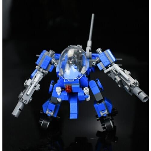 292Pcs+ 9cm STEM MOC Mecha Alpha Model Educational DIY Small Particle Building Blocks Toy