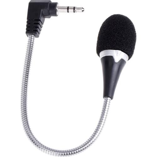 3.5mm Jack Mini Flexible Capacitance Microphone Mic for Mobile Phone PC Laptop Notebook Podcast Skype Chat