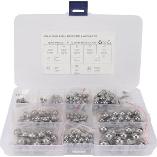 430Pcs - 11 Sizes Durable Carbon Steel Ball Replacement Parts Bike for Cars, Motorcycles, Bicycles Ball Bearing