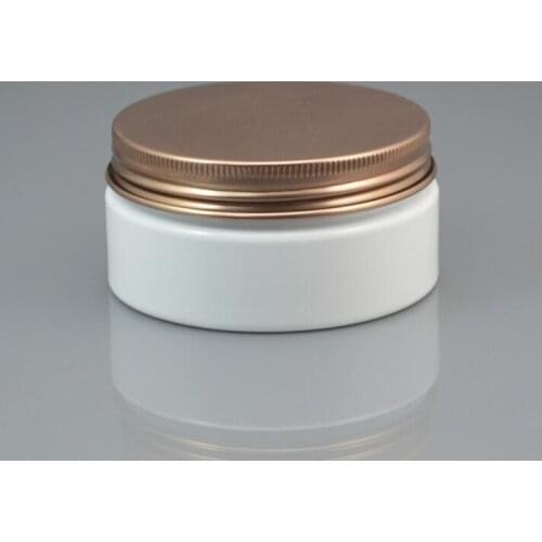 80g white PET Can with Gold/black/bronze aluminum Lid,Plastic Canning Jar Plastic Can Food Can 80ml container