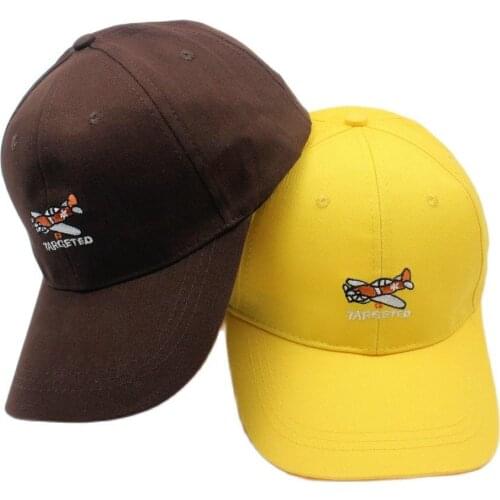 Outdoor Unisex Retro Aircraft Embroidery Cotton Polyester Mix Baseball Cap Sunshade Artistic Head Decoration Snapback Hat Bq177