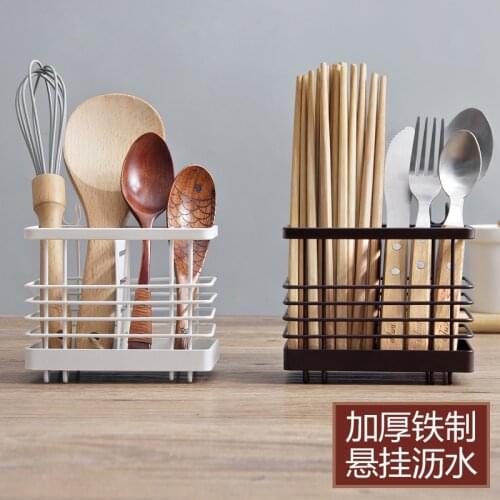 Household Iron Dish Drainer Kitchen Accessories Organizer Chopsticks Drying Storage Rack