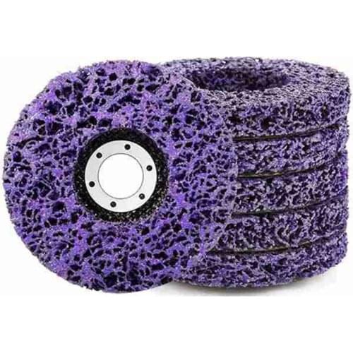125mm 5Pcs Disc Abrasive Wheel for Cleaning and Removing Paint and Rust (Purple)