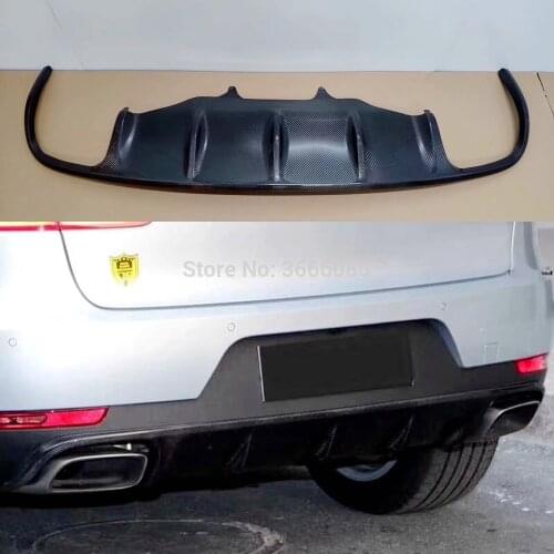 For Porsche MACAN 2014-2017 Bumper Carbon Fiber Rear Bumper Lip Diffuser Protetor Car Styling