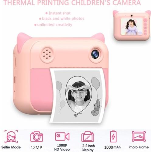 Kids Instant Print Camera Children Printing Camera Digital Childrens Camera Toy Camera For Girls Toy Birthday Christmas Gift