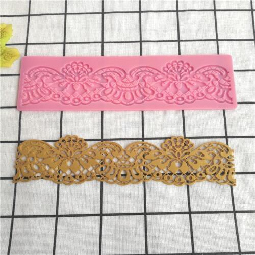 KLM New small floral lace cake lace mould Sugar flower silicone fondant mold Chocolate cake decoration