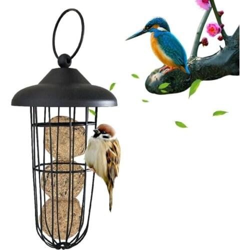 Bird Feeder Hanging Automatic Bird Feeding Tool High Quality Metal Carrying Bird Feeder For Outdoor Use Pet Bird Feeder