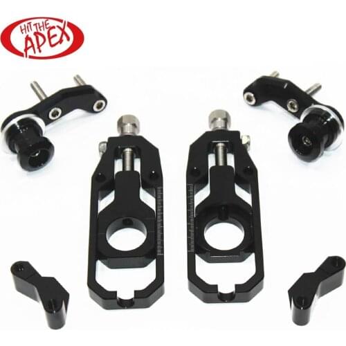 Chain Tensioner Catena Adjuster CNC with Swing arm Spools For Kawasaki Ninja ZX-6R ZX6R 2005 2006 2007 2008 2009 2010 2011 2012