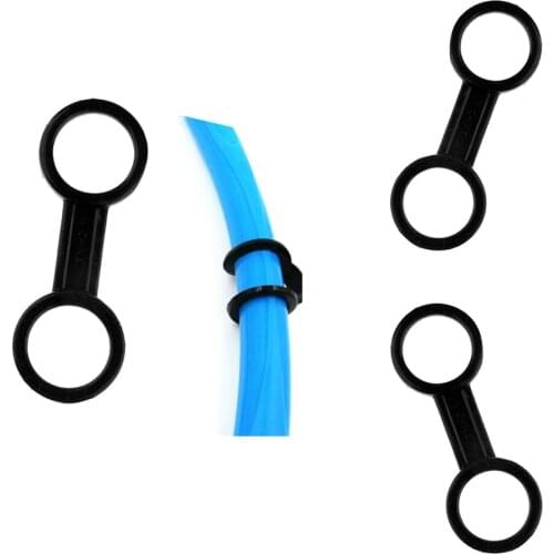 NEW 2Pcs Durable Soft Silicone Snorkel Clip Keeper Holder for attaching to a Dive Mask - Black